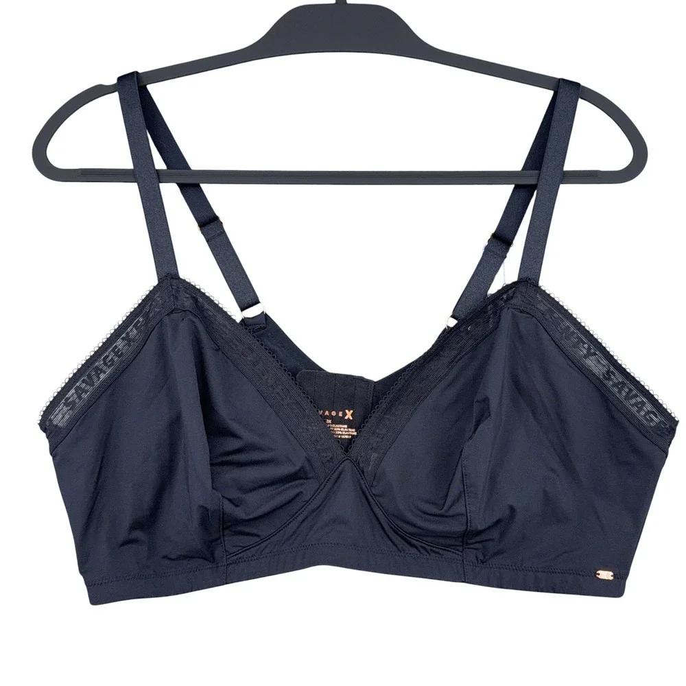 Savage X Fenty Bralette Women 3X Nylon‎ Black